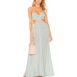 Indah seafoam green cutaway maxi